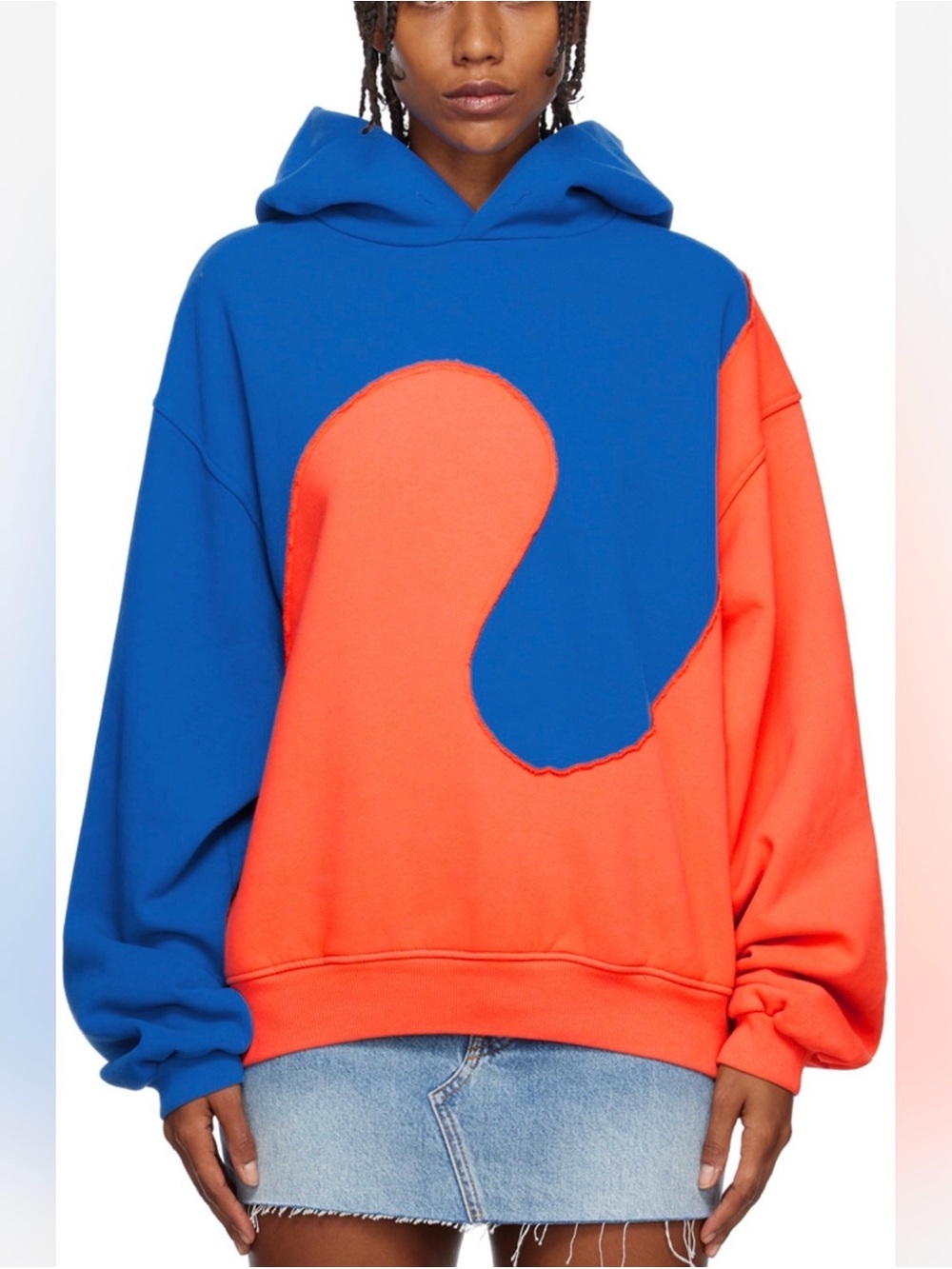 ERL Blue/Orange hoodie—from the iconic Fall/Winter 2022 "wave" collection